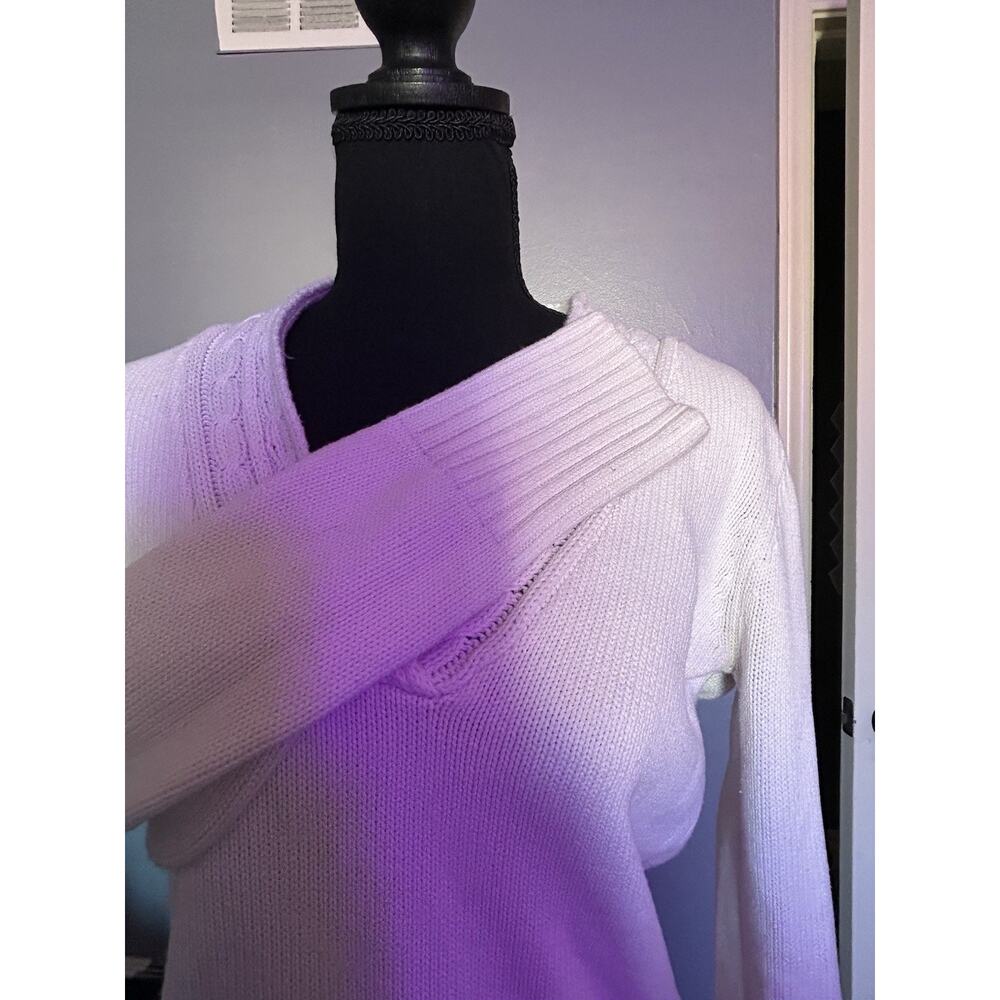 Women's Converse All Star Sweater V-neck White Size Large - Picture 3 of 3